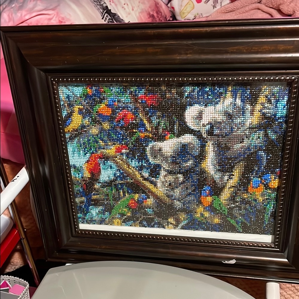 Framed Koala Beaded Artwork